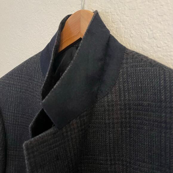 Vintage Chaps Ralph Lauren Wool Blazer Mens 42L Houndstooth Glen Plaid Tweed USA - Picture 8 of 16